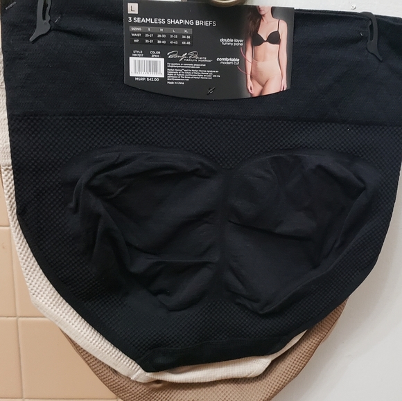 NWT Marylyn Monroe 3Pk Seamless Shaping Briefs; S, M, L, XL.  Br/Tan/Bl $35Each. - Picture 6 of 17